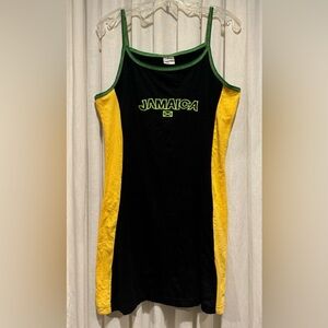 Sleeveless t shirt from Jamaica embroidered with flag NEW